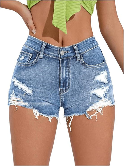 IRIS Stretchy Denim Shorts