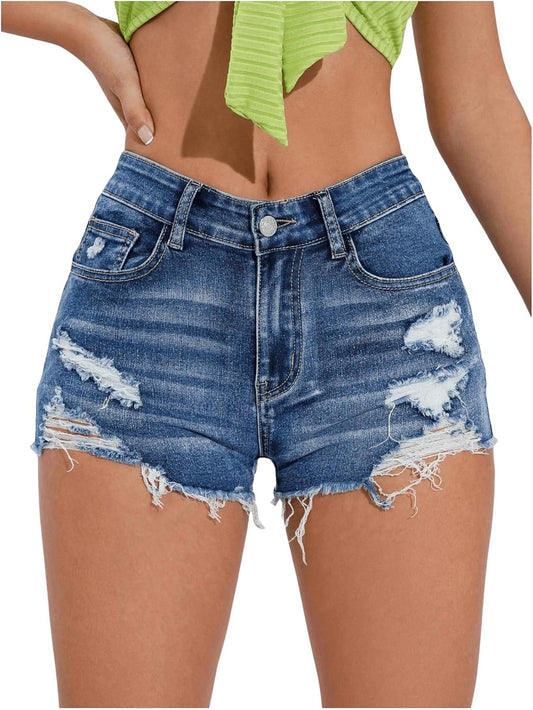 IRIS Stretchy Denim Shorts